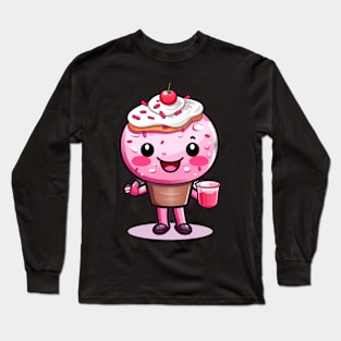 kawaii Ice cream  T-Shirt cute Candy food gilrl Long Sleeve T-Shirt